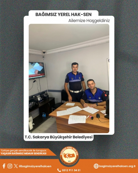 Sakarya Büyükşehir Belediyesinden yeni bir üyemiz daha aramıza katıldı!