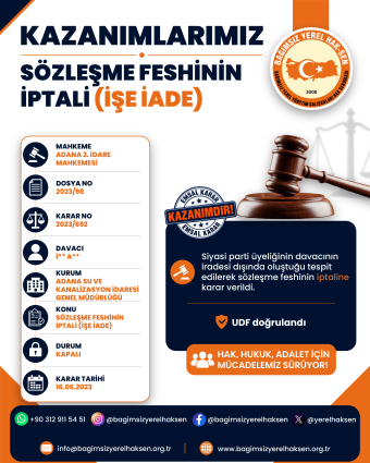 ⚖️ Hukuk Mücadelemizde Emsal Kazanım: İşe İade Kararı!