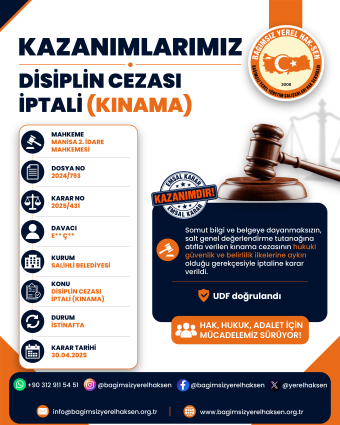 Haksız Kınama Cezasına Mahkemeden İptal!